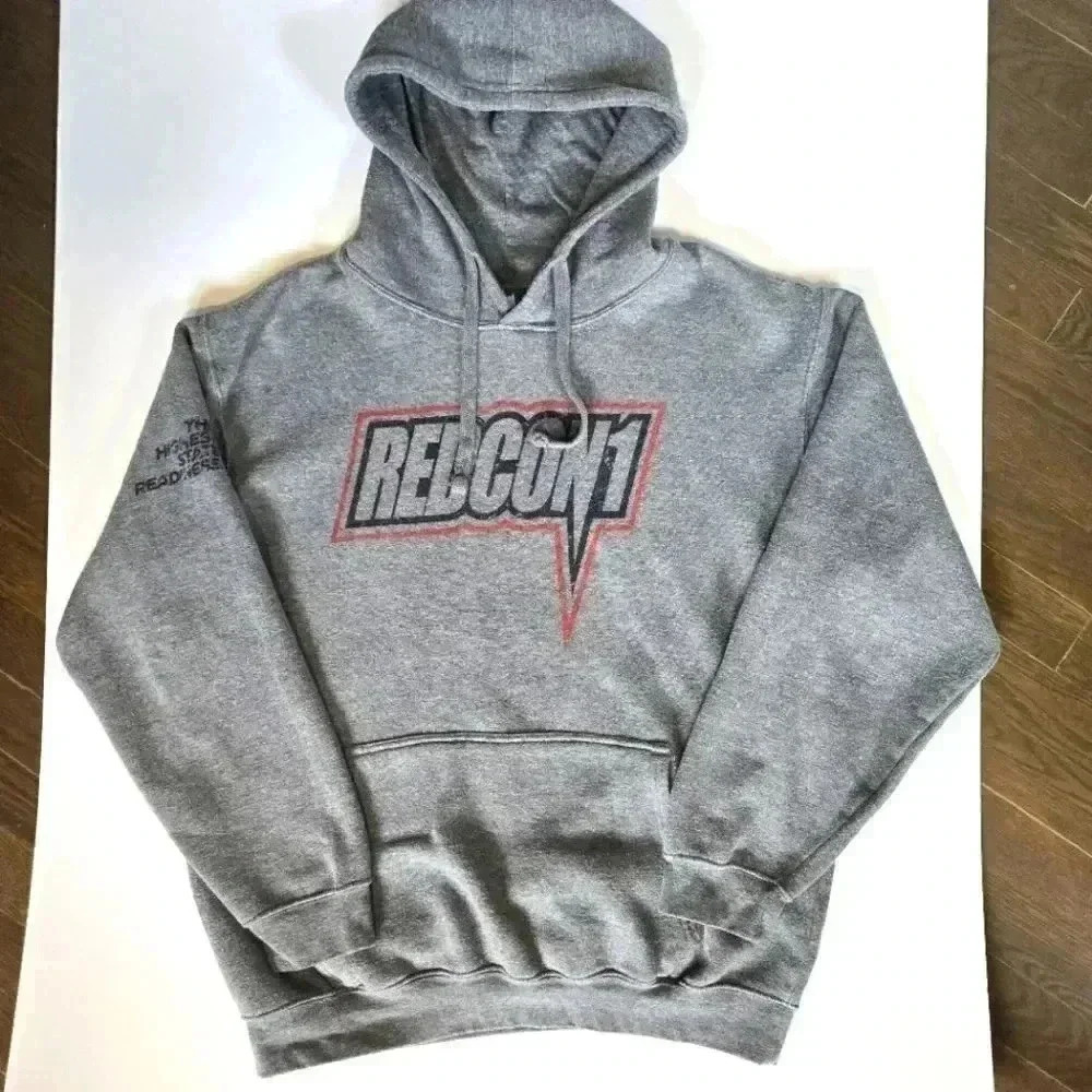 REDCON1 Grey and Red hoodie size L
